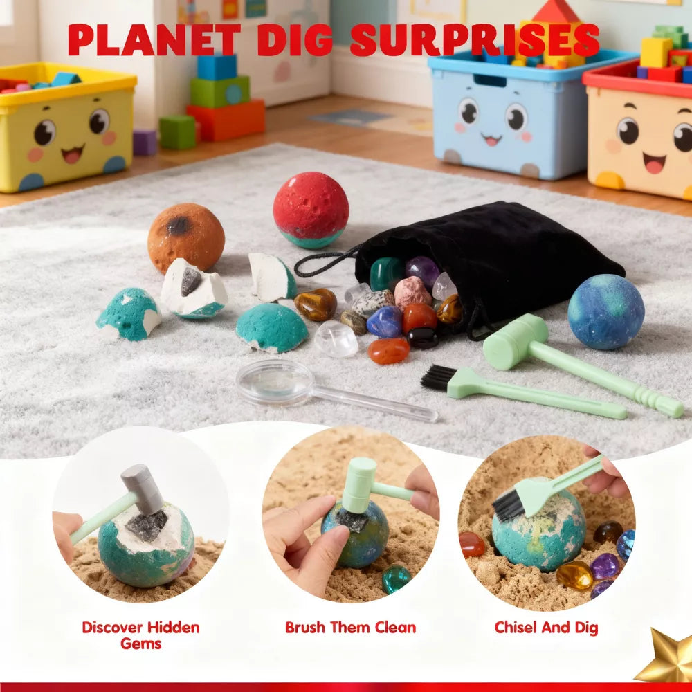 Crystal Excavation Advent Calendar 21 Natural Geodes
