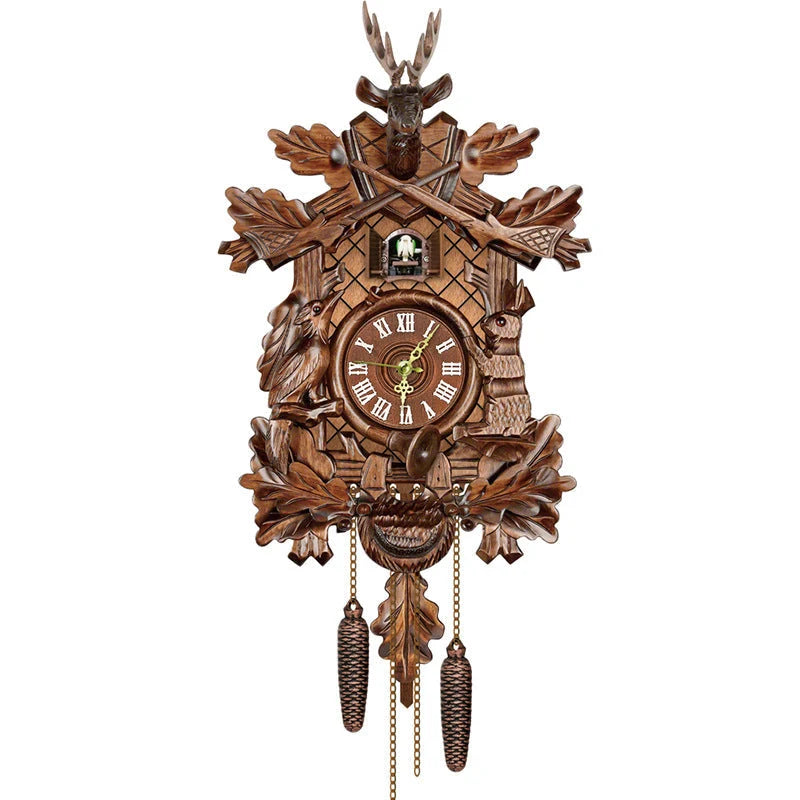 Cuckoo Clock Wooden Chalet Music & Night Shutoff