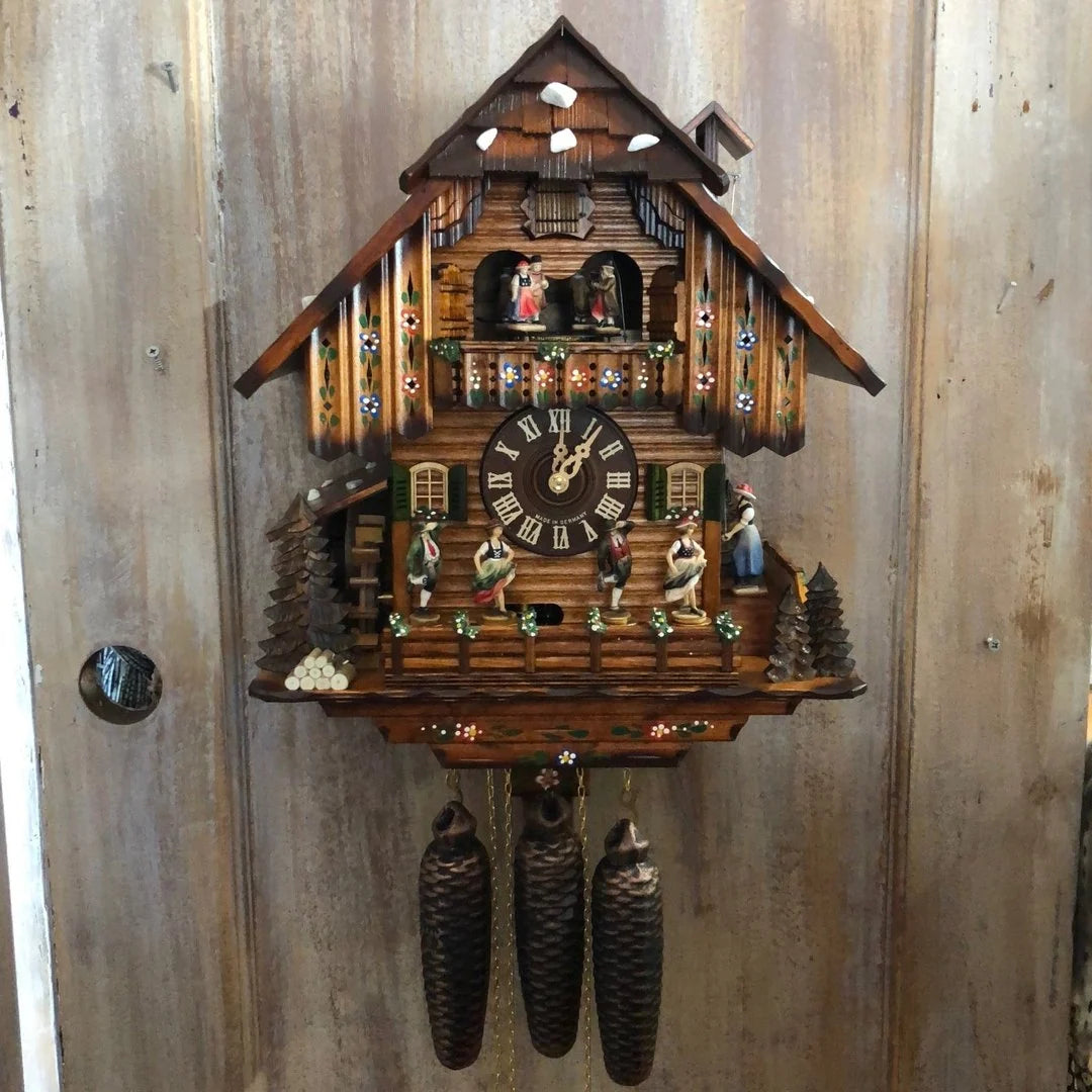 Cuckoo Clock Wooden Chalet Music & Night Shutoff