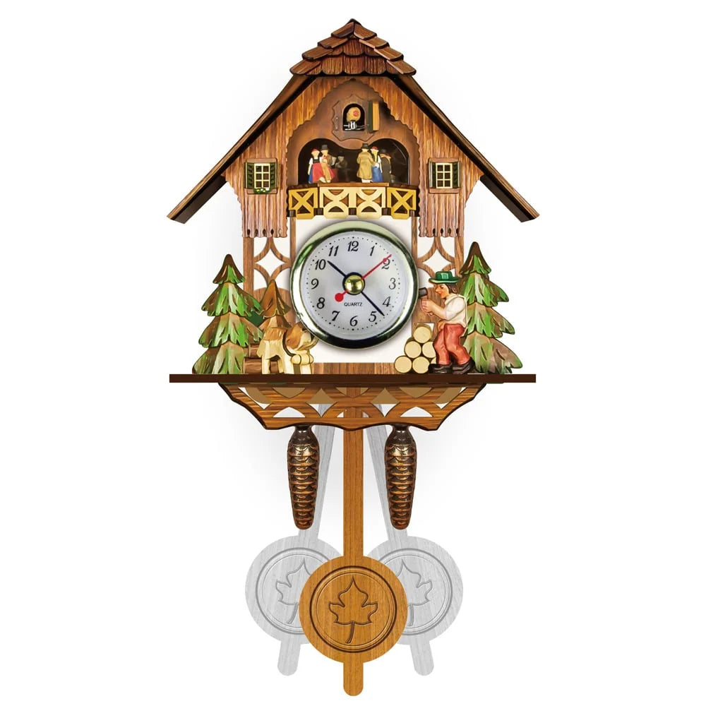 Cuckoo Clock Wooden Chalet Music & Night Shutoff