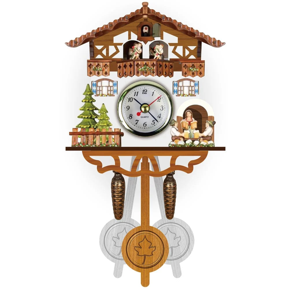 Cuckoo Clock Wooden Chalet Music & Night Shutoff
