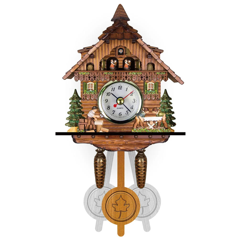 Cuckoo Clock Wooden Chalet Music & Night Shutoff