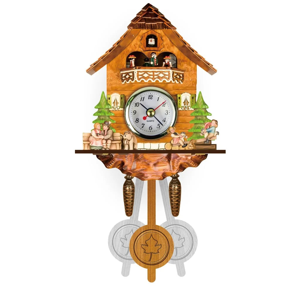 Cuckoo Clock Wooden Chalet Music & Night Shutoff