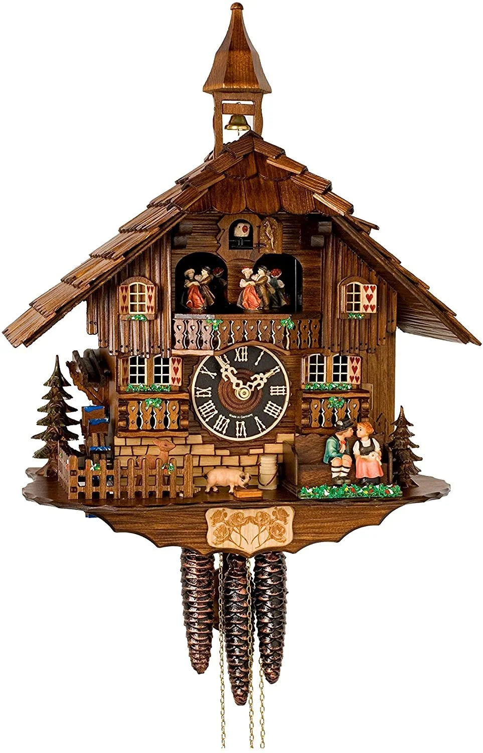 Cuckoo Clock Wooden Chalet Music & Night Shutoff