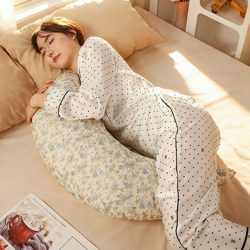 Cuddle Pillow Floral Pattern PP Cotton Filling 29.5-Inch Support