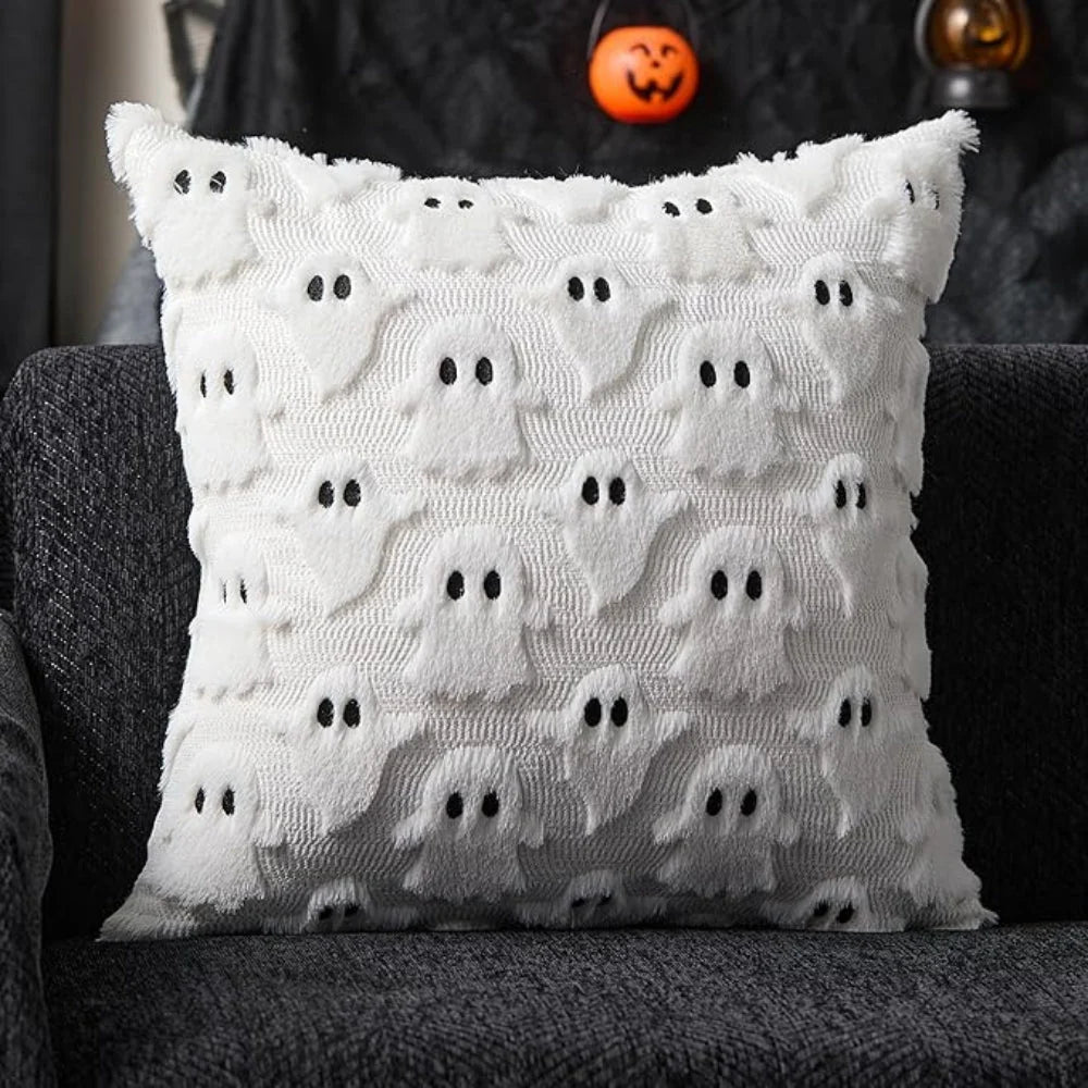 Cushion Cover Pumpkin Pattern Microfiber Blend 18 x 18