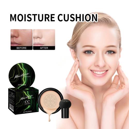 Cushion Foundation Moisturizing Natural Coverage Mushroom Applicator