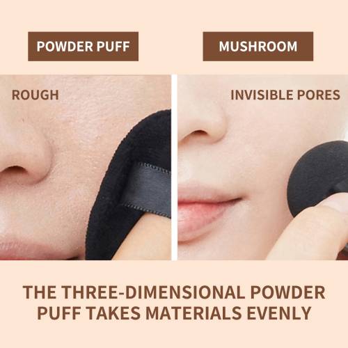 Cushion Foundation Moisturizing Natural Coverage Mushroom Applicator