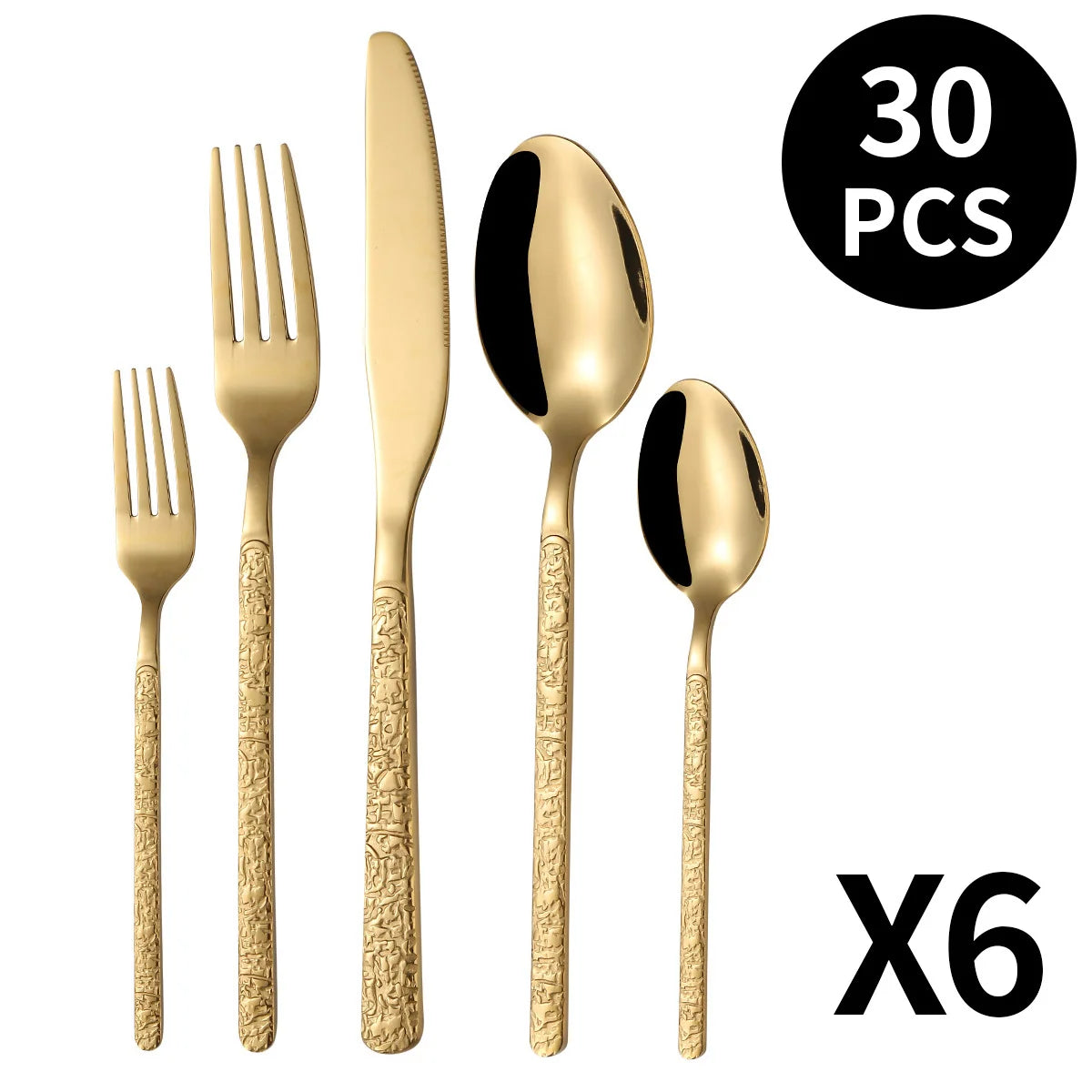 Cutlery Set Stainless Steel Rust-Resistant Dishwasher-Safe