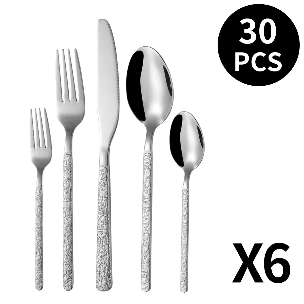 Cutlery Set Stainless Steel Rust-Resistant Dishwasher-Safe