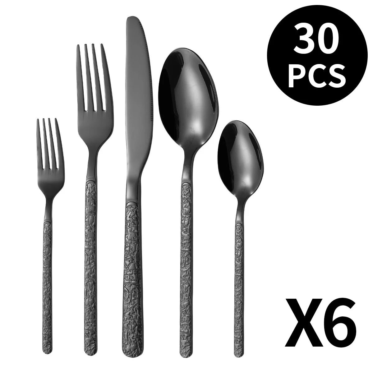 Cutlery Set Stainless Steel Rust-Resistant Dishwasher-Safe