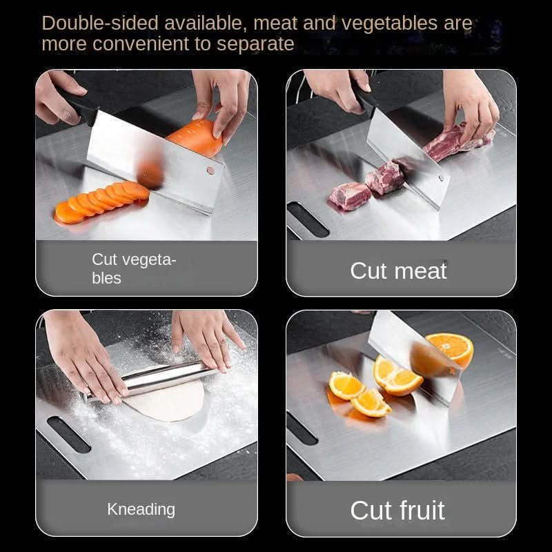 Cutting Board Stainless Steel Non-Slip Hygienic Surface