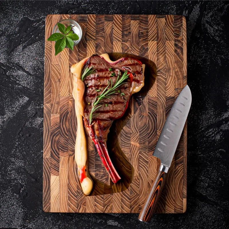 Cutting Board Teak Wood Moisture-Resistant Thick Stable Surface
