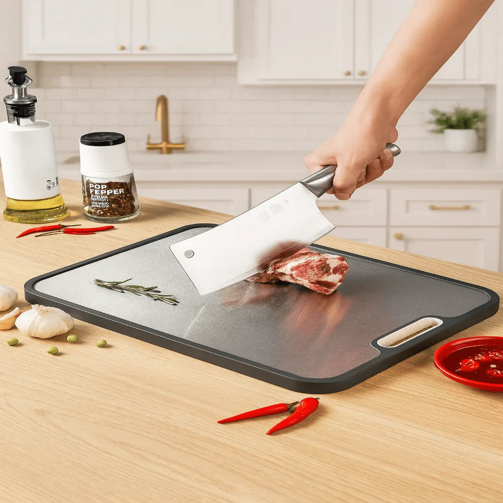Cutting Board Titanium Double-Sided Non-Slip With Juice Groove