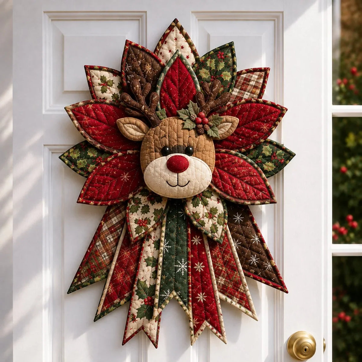 DIY Quilted Christmas Door Hanging Sewing Kit Materials Included 50cm