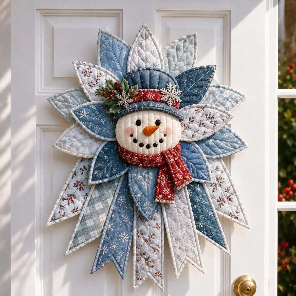 DIY Quilted Christmas Door Hanging Sewing Kit Materials Included 50cm
