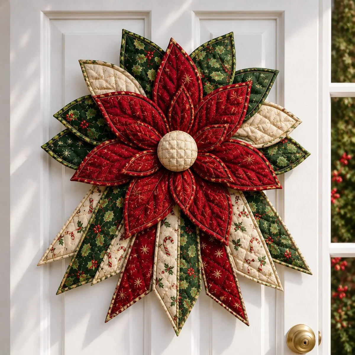 DIY Quilted Christmas Door Hanging Sewing Kit Materials Included 50cm