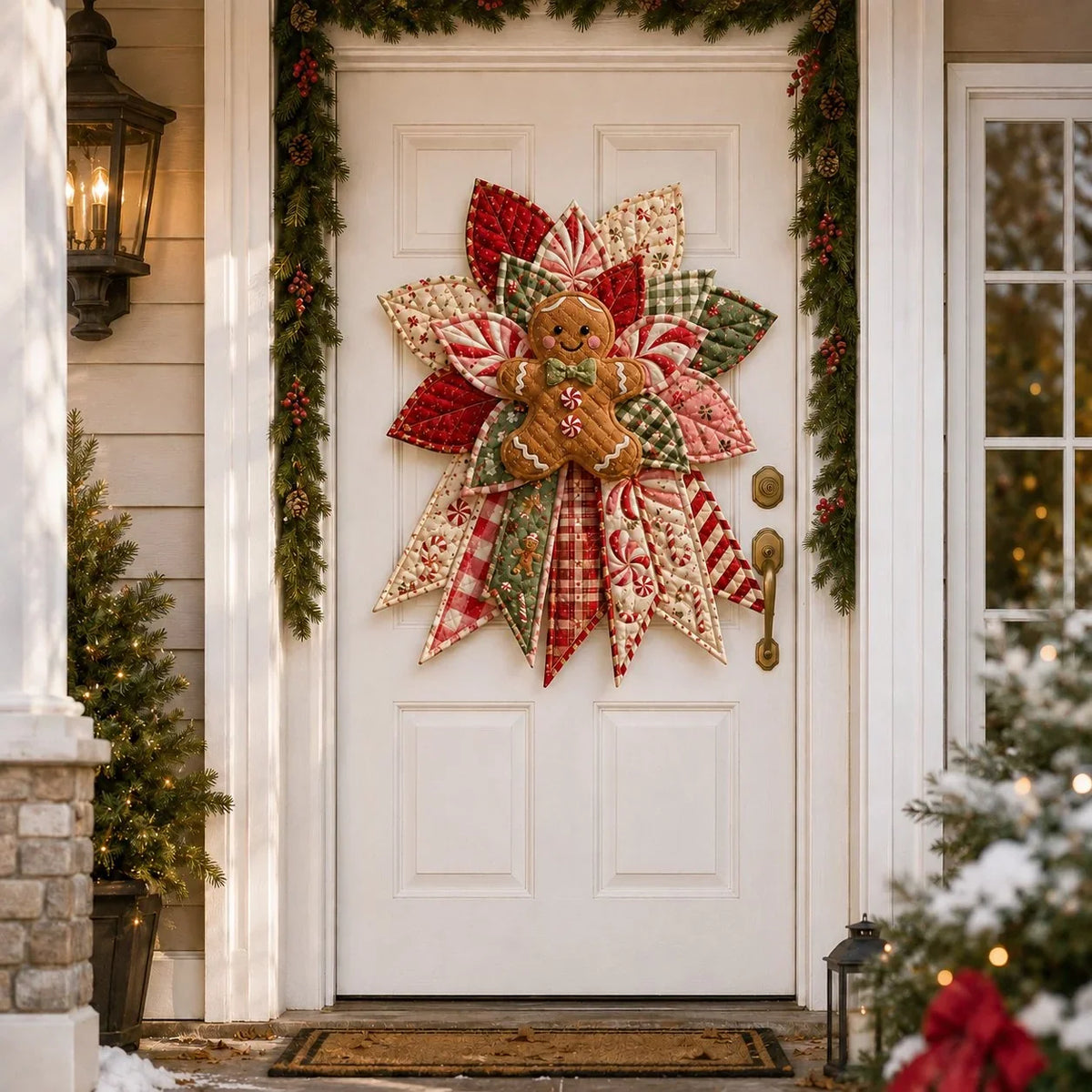 DIY Quilted Christmas Door Hanging Sewing Kit Materials Included 50cm