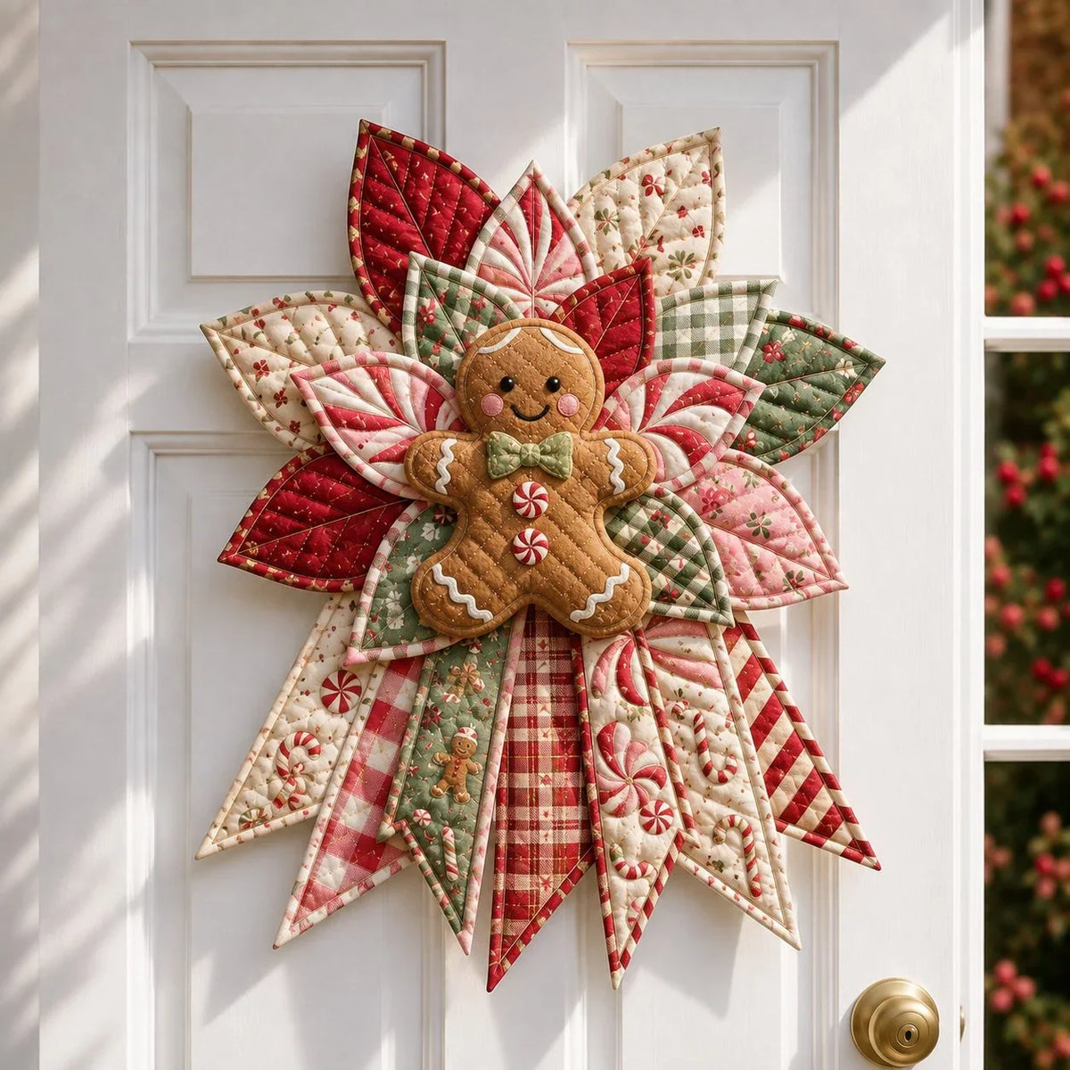 DIY Quilted Christmas Door Hanging Sewing Kit Materials Included 50cm