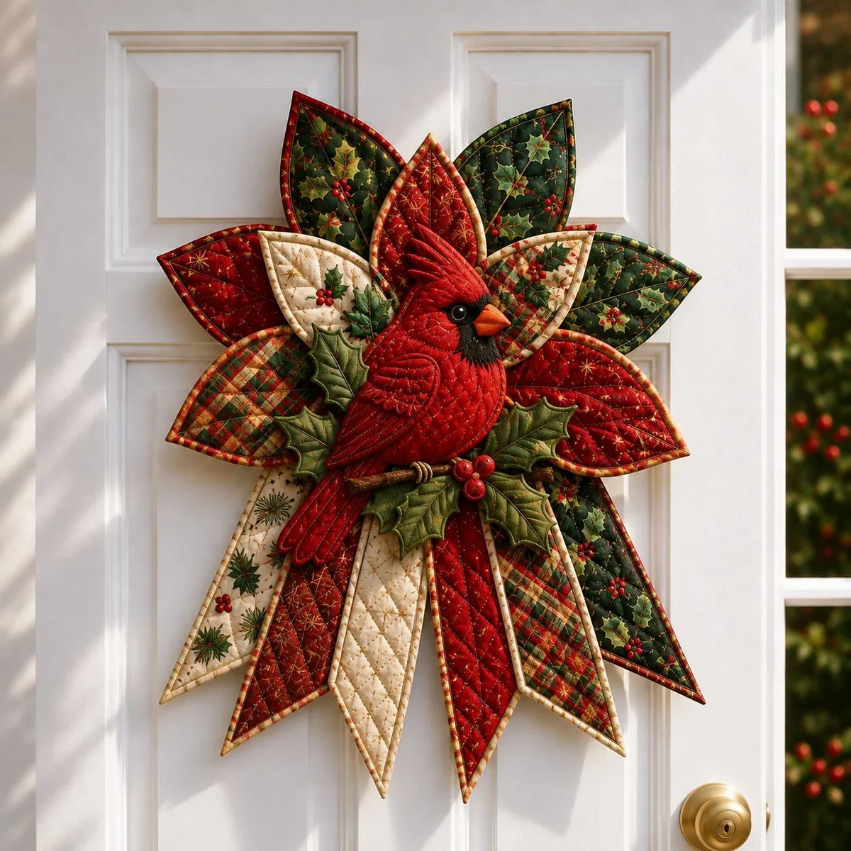 DIY Quilted Christmas Door Hanging Sewing Kit Materials Included 50cm