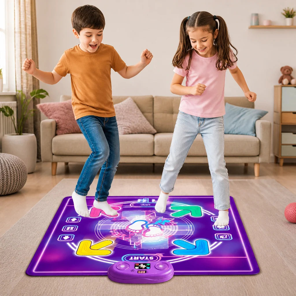 Dance Mat LED Lights Music & Multiplayer Modes