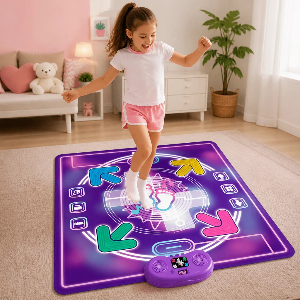 Dance Mat LED Lights Music & Multiplayer Modes