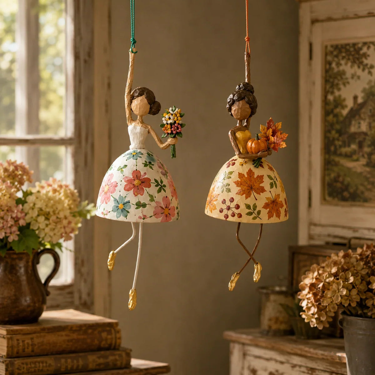 Decorative Hanging Figurine Folk Art Gentle Swaying Motion