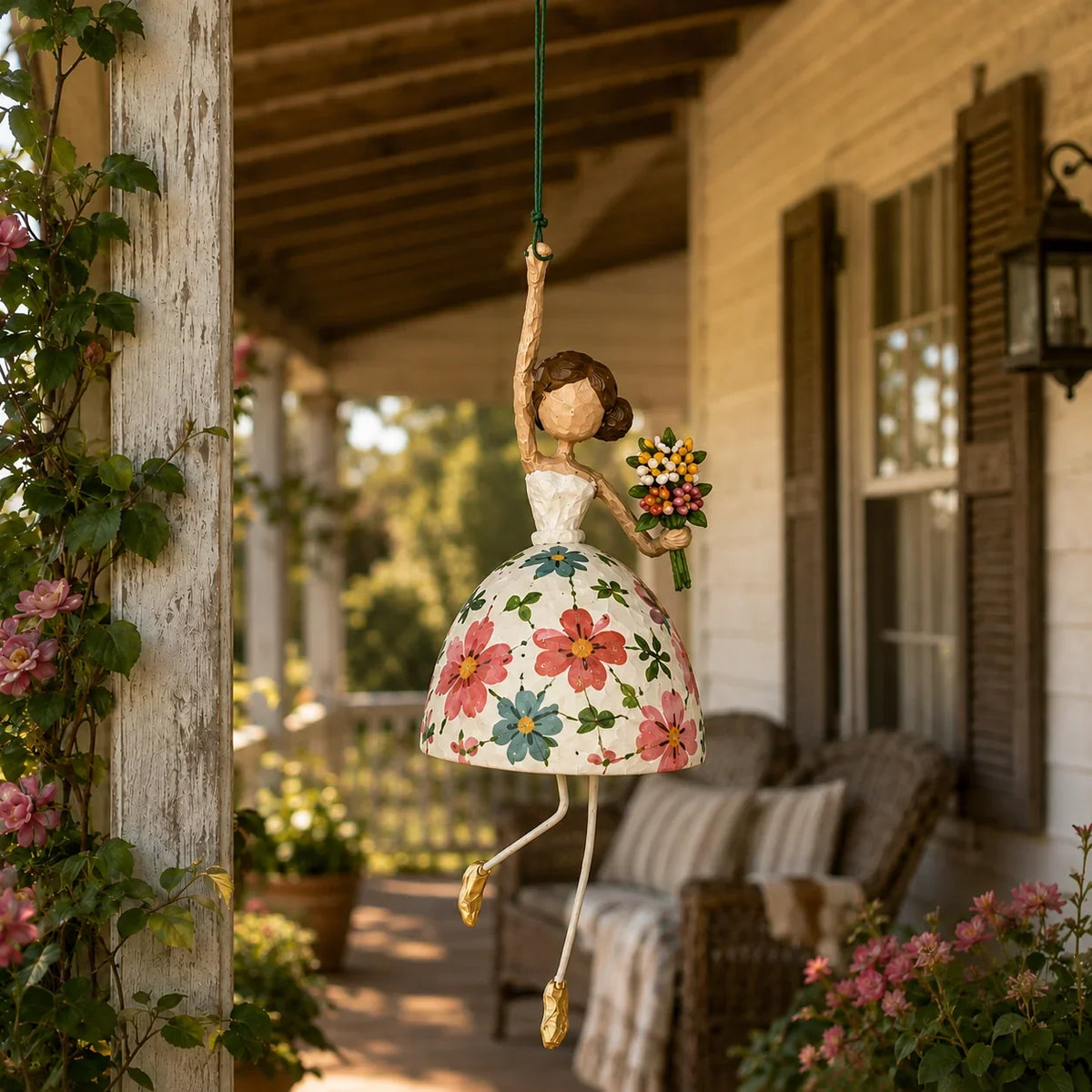Decorative Hanging Figurine Folk Art Gentle Swaying Motion