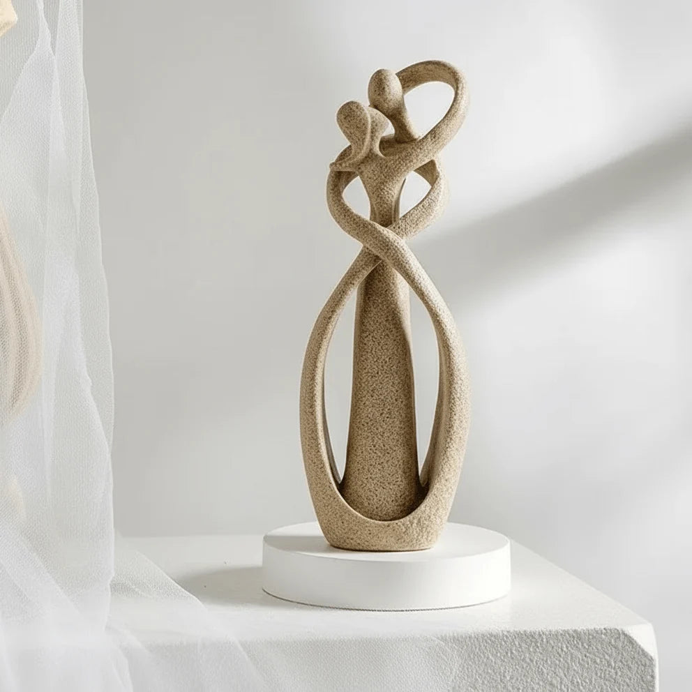 Decorative Sculpture Resin Abstract Embrace Design