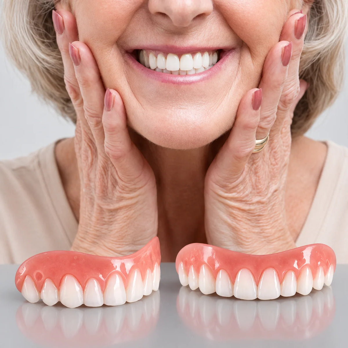 Denture Fitting Set Flexible Silicone Reusable Secure Fit