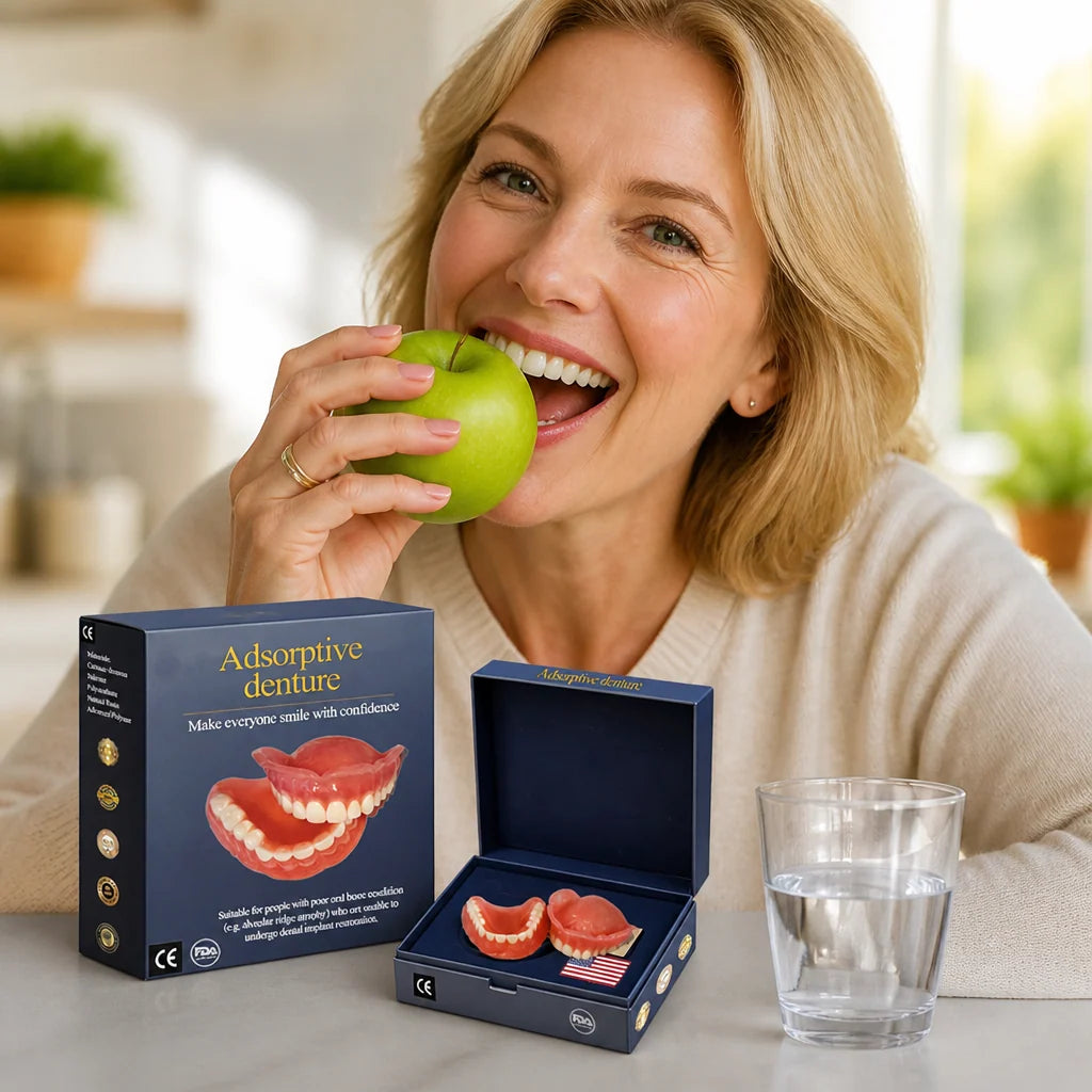 Denture Set AI-Mapped Precision Fit Adhesive-Free 12-Hour Hold