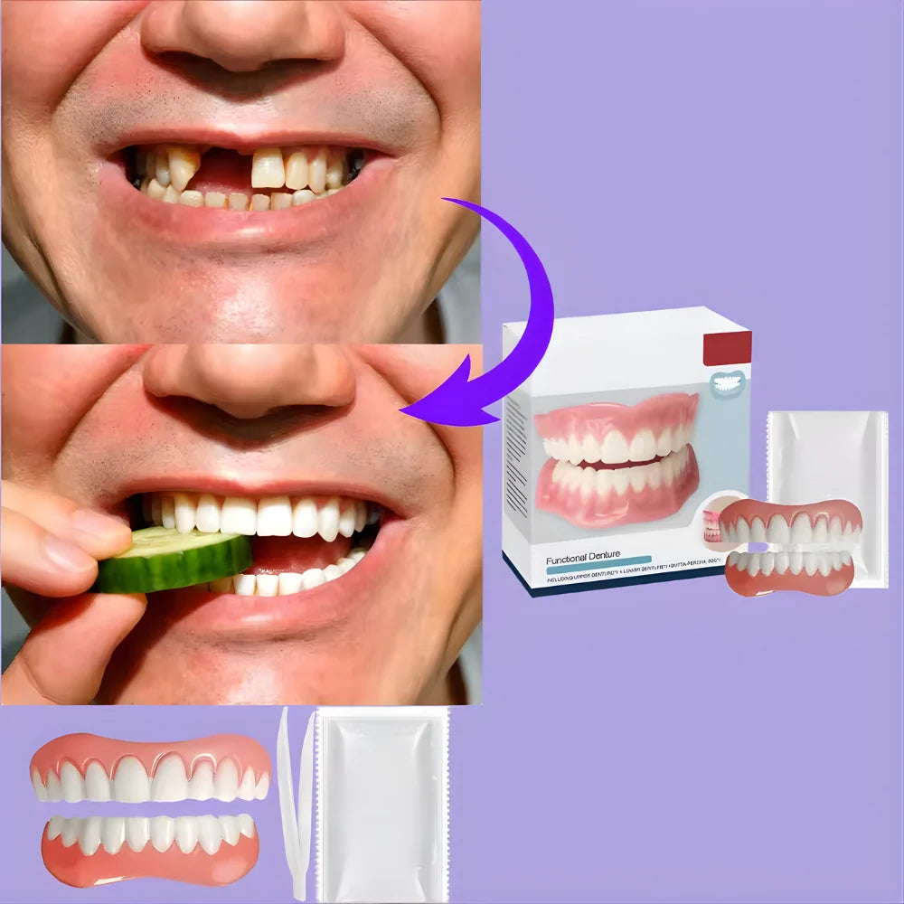 Denture Set Moldable Custom-Fit Upper & Lower