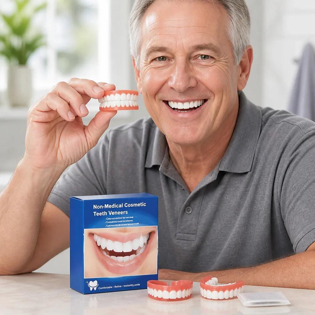 Denture Set Natural-Looking Upper & Lower 3-Piece