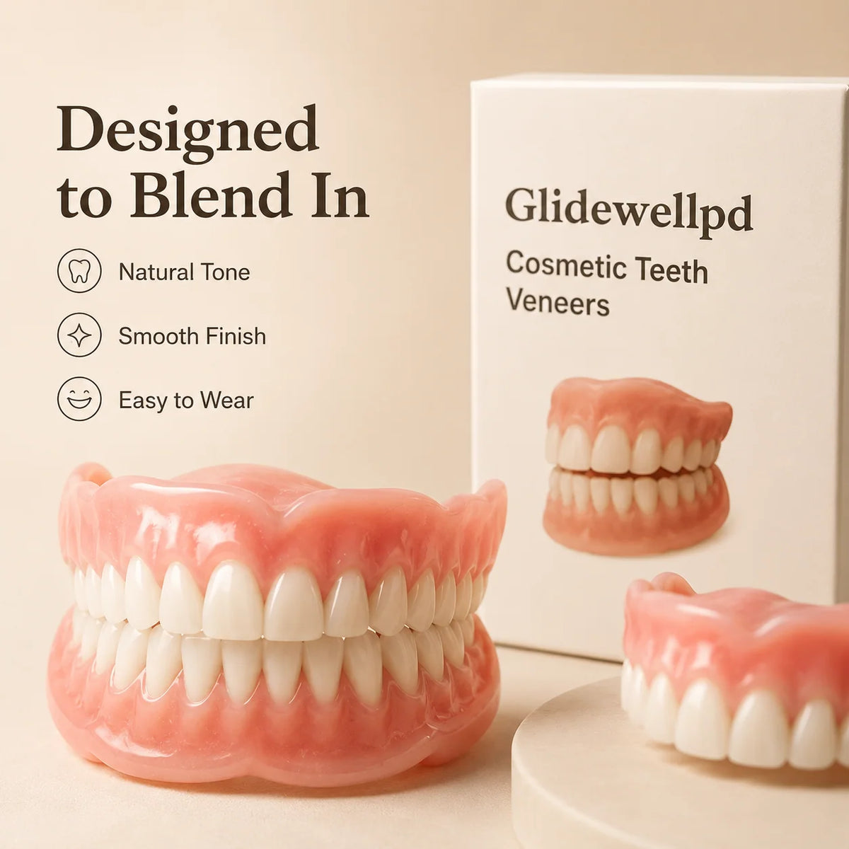 Denture Set Upper & Lower Flexible Suction Fit