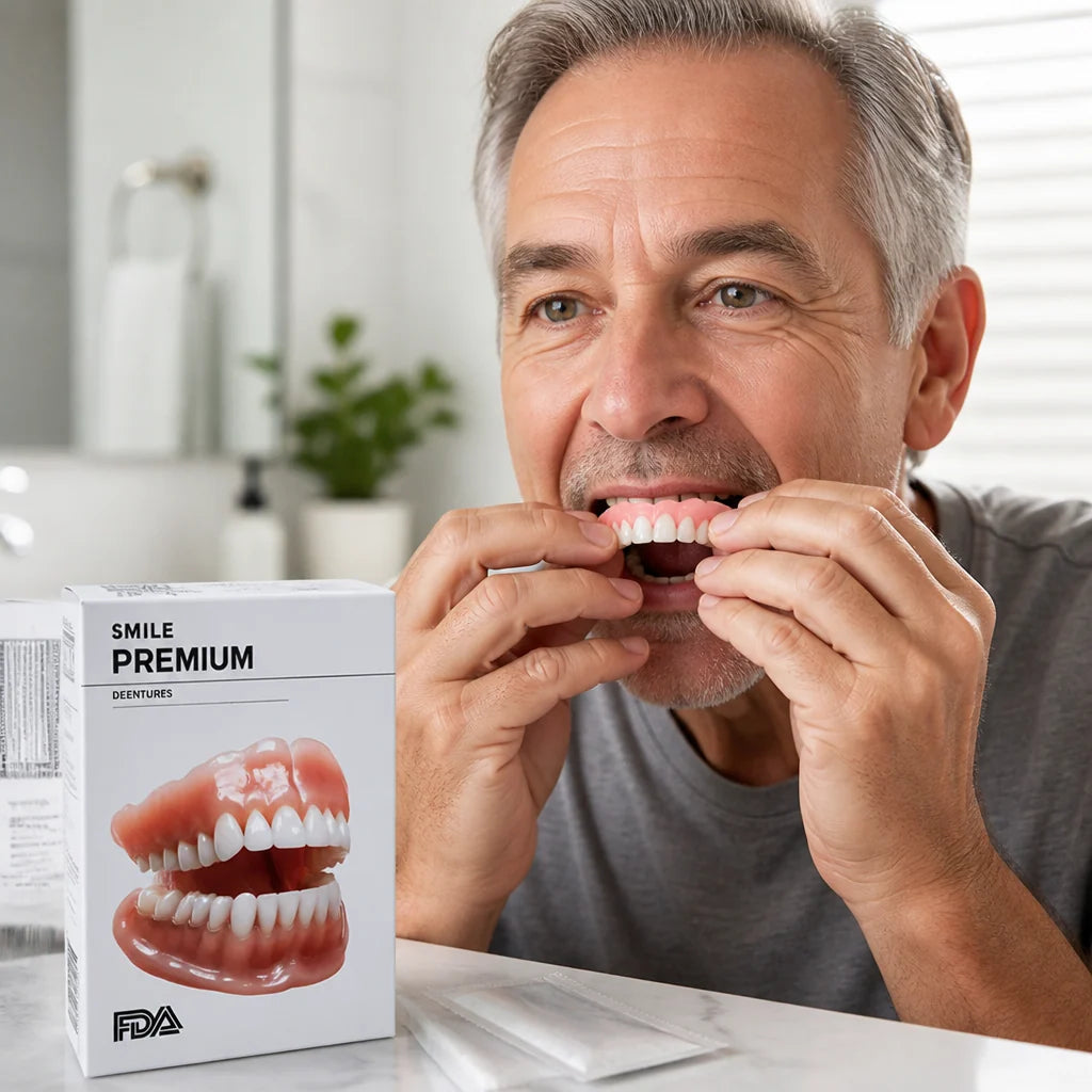 Denture Set Upper & Lower Hot Water Mouldable Fit