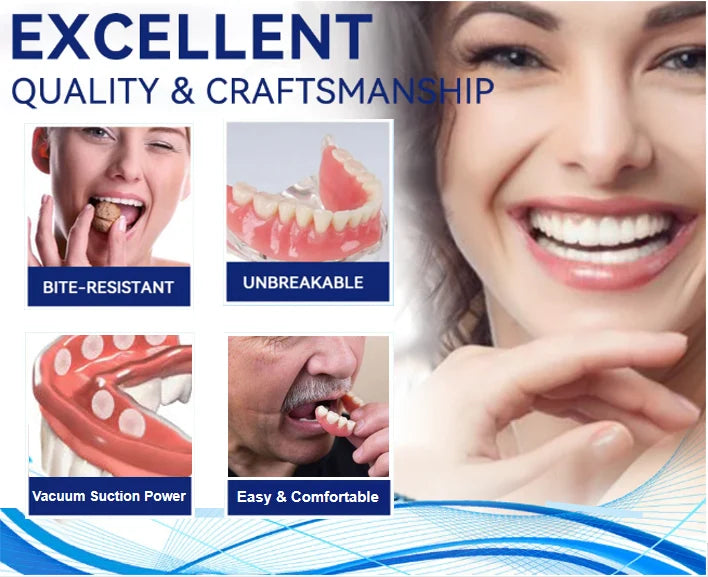 Dentures Flexible Upper & Lower Set Waterproof