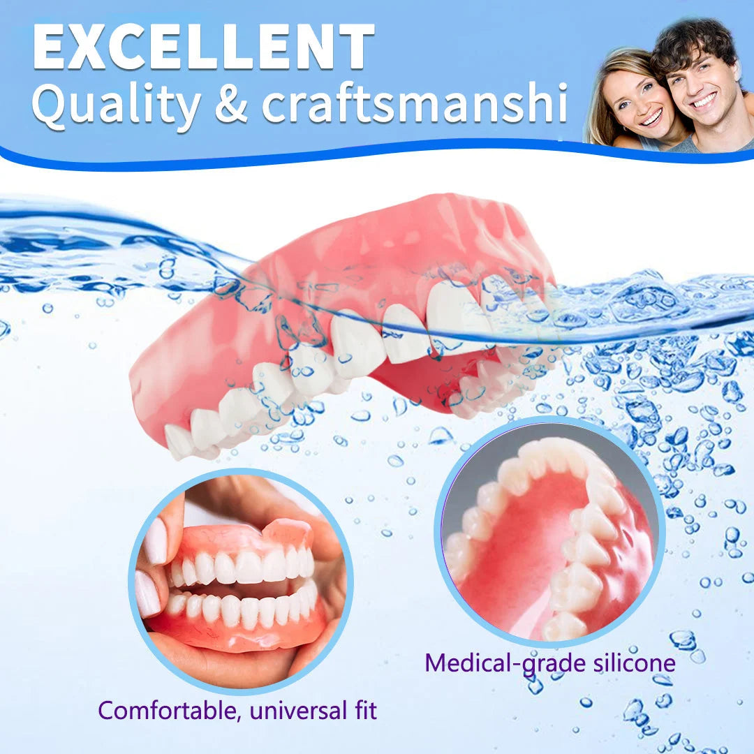 Dentures Moldable Custom-Fit Upper & Lower Set