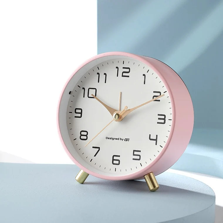 Desk Clock Silent Sweep Metal Frame