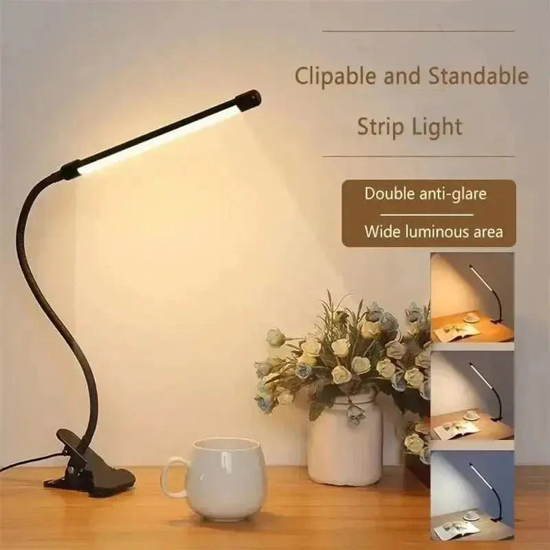 Desk Lamp Clip-On LED USB-Powered