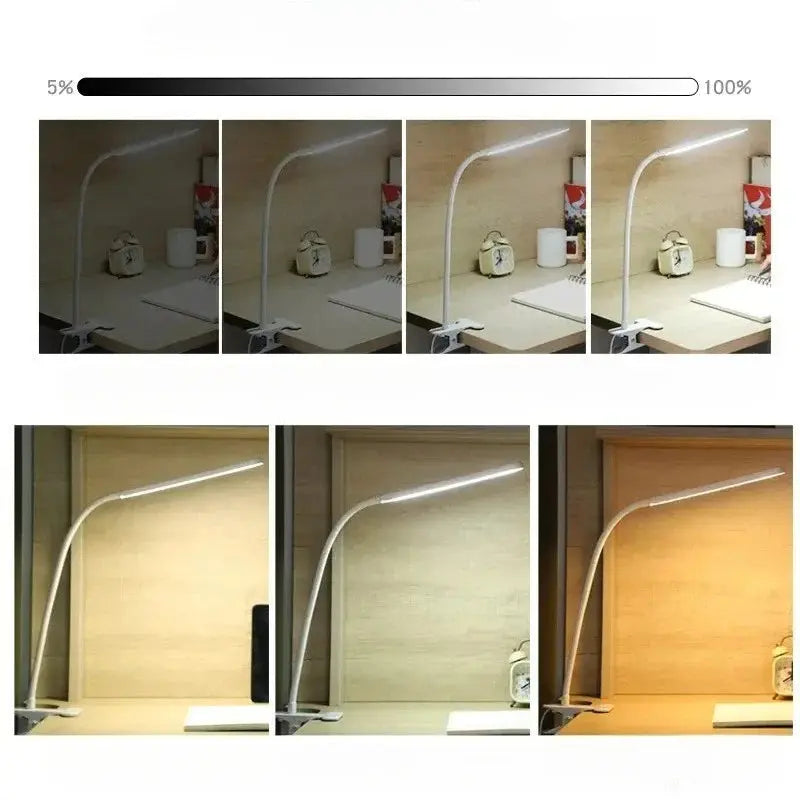 Desk Lamp Clip-On LED USB-Powered