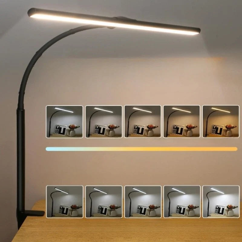 Desk Lamp Flexible Gooseneck Adjustable Brightness USB-Powered LED
