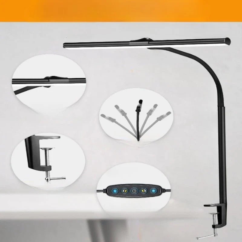 Desk Lamp Flexible Gooseneck Adjustable Brightness USB-Powered LED