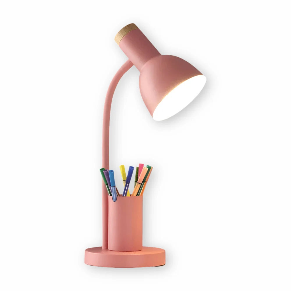 Desk Lamp LED Built-In Pen Holder Three-Color Lighting