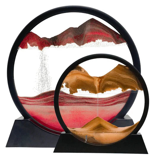Desk Sand Art Clear Glass Dome & Colored Sand