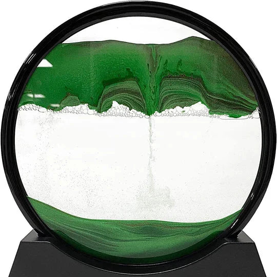 Desk Sand Art Clear Glass Dome & Colored Sand