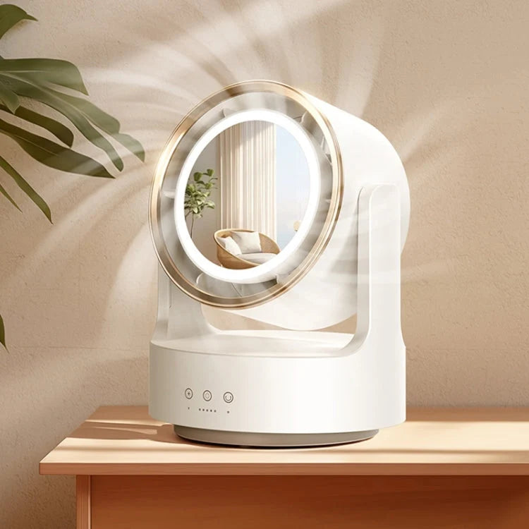 Desktop Fan Bladeless With LED Mirror & Five Speeds
