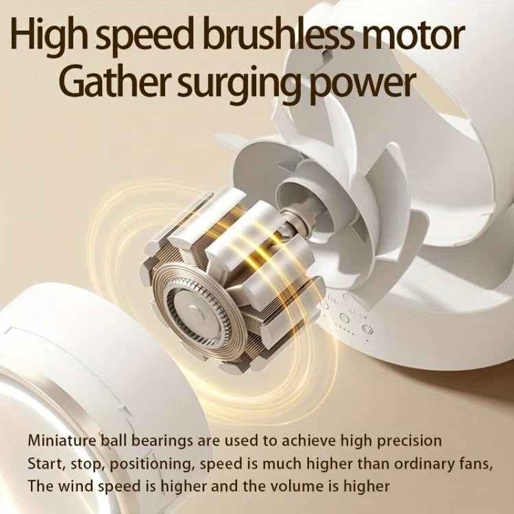 Desktop Fan Bladeless With LED Mirror & Five Speeds
