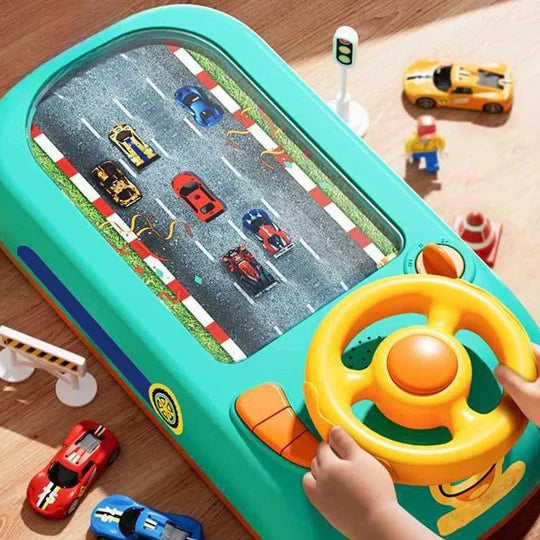 Desktop Race Track Toy Set Tabletop Battery Powered With Cars