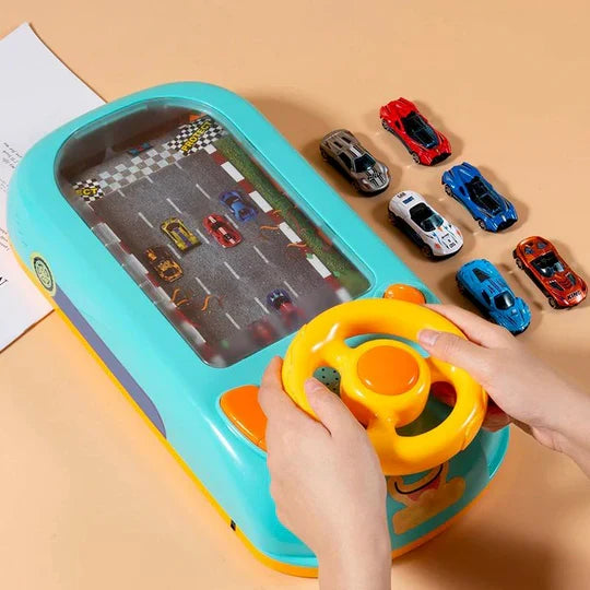 Desktop Race Track Toy Set Tabletop Battery Powered With Cars