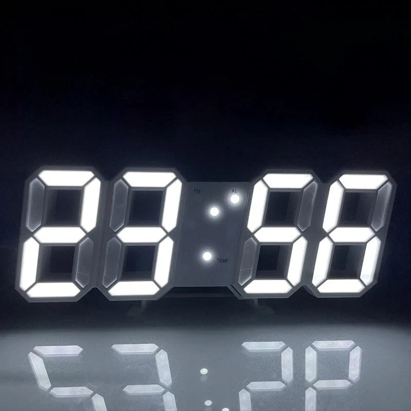 Digital Alarm Clock 3D LED Display Wall Or Desk Mount
